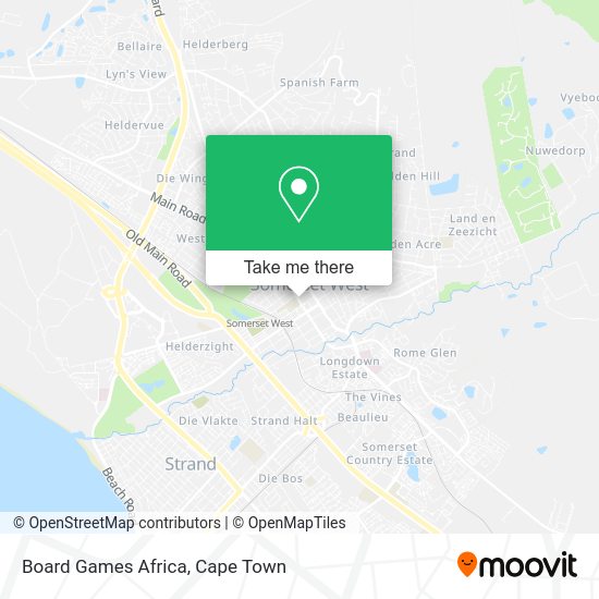 How to get to Board Games Africa in Somerset West by train?