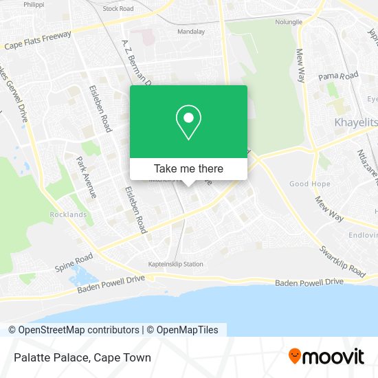 How to get to Palatte Palace in Mitchells Plain by train or bus?