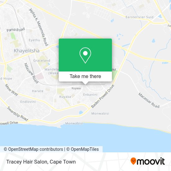 How to get to Tracey Hair Salon in Mitchells Plain by train or bus?