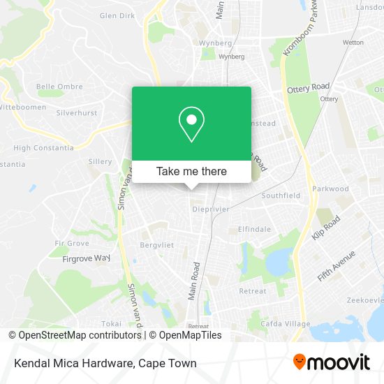 How to get to Kendal Mica Hardware in Wynberg by train or bus?