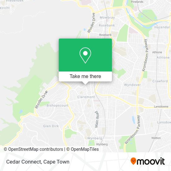 How to get to Cedar Connect in Wynberg by train or bus?