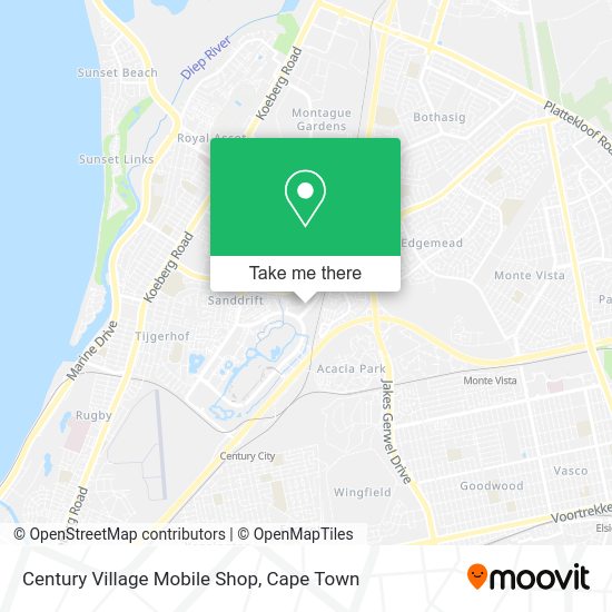 How to get to Century Village Mobile Shop in Cape by bus, train or