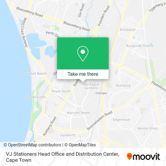 How to get to VJ Stationers Head Office and Distribution Center in Cape