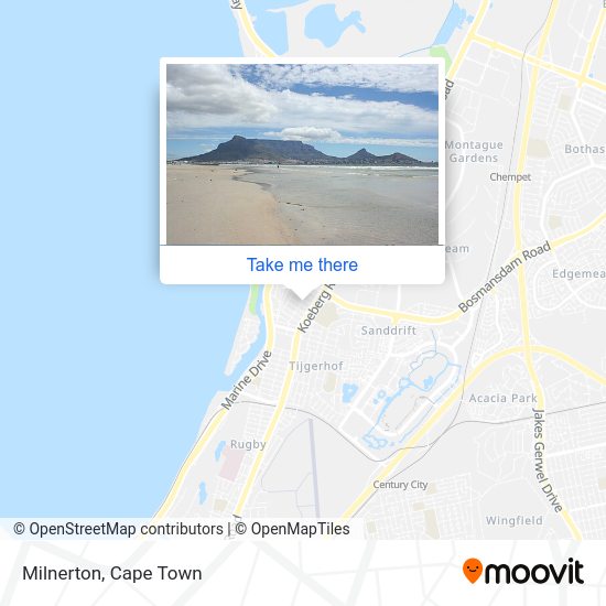 How to get to Milnerton in Cape by bus or train?