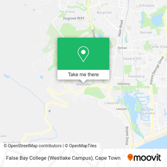How to get to False Bay College (Westlake Campus) in Simon Town by