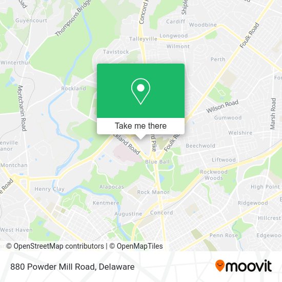 How to get to 880 Powder Mill Road in Wilmington by bus?