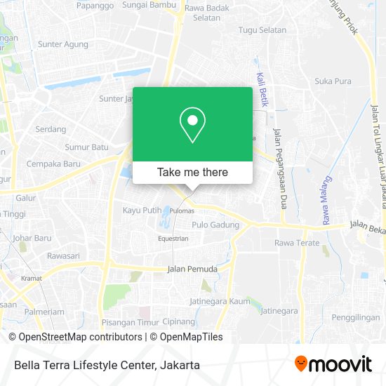 How to get to Bella Terra Lifestyle Center in Jakarta Timur by bus?