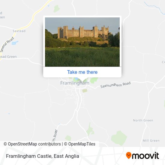 How to get to Framlingham Castle in Suffolk Coastal by bus or train?