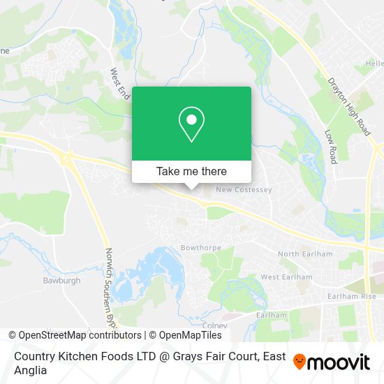 How to get to Country Kitchen Foods LTD Grays Fair Court in South Norfolk by bus?