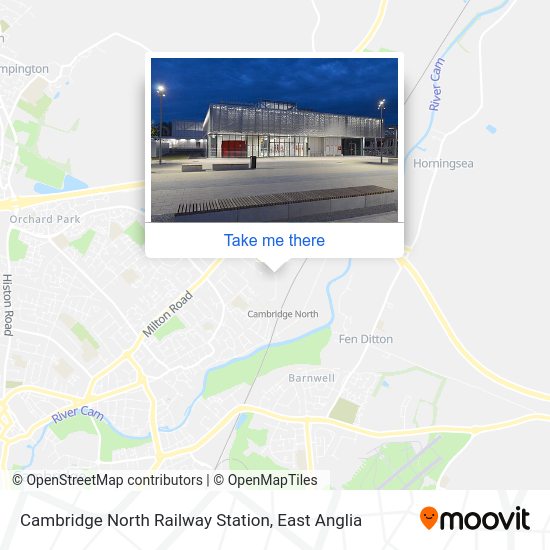 How to get to Cambridge North Railway Station by bus or train?