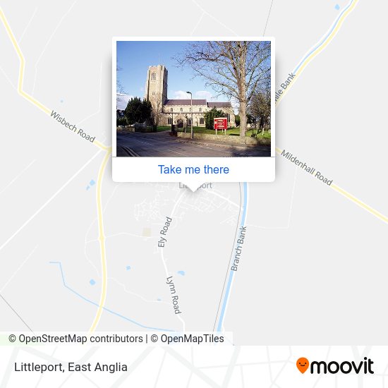 How to get to Littleport in East Cambridgeshire by bus or train?