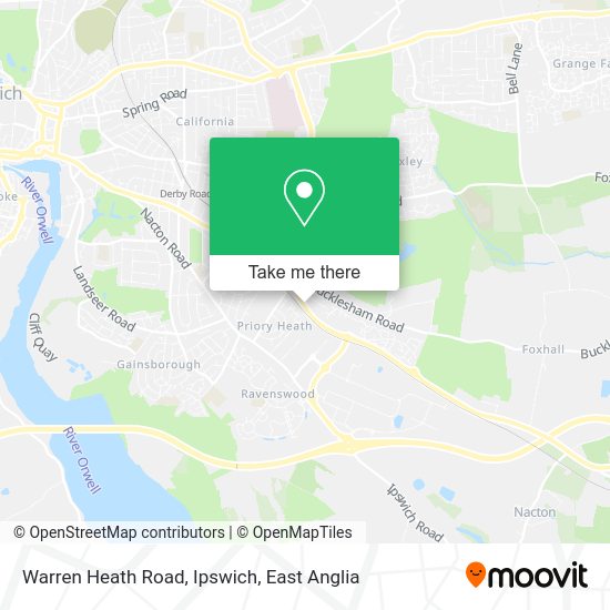 How to get to Warren Heath Road, Ipswich by bus or train?