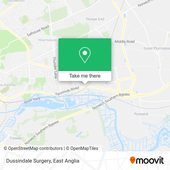 How to get to Dussindale Surgery in Broadland by Bus?