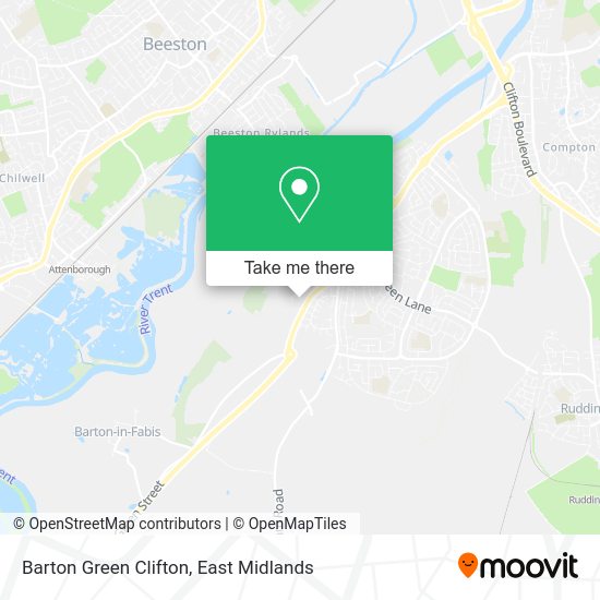 How to get to Barton Green Clifton in Nottingham by bus?