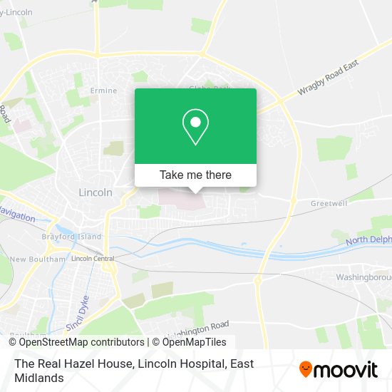 How to get to The Real Hazel House, Lincoln Hospital by bus, train or