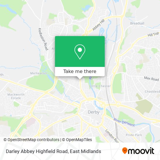 How to get to Darley Abbey Highfield Road in Derby by Bus?
