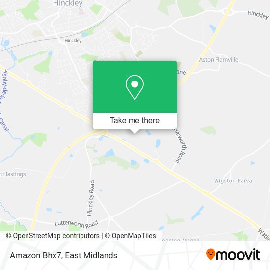 How to get to Amazon Bhx7 in Hinckley And Bosworth by bus or train?