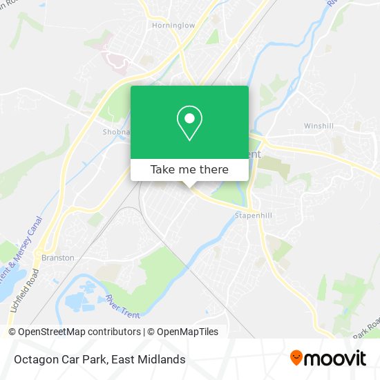How to get to Octagon Car Park in East Midlands by Bus or Train?