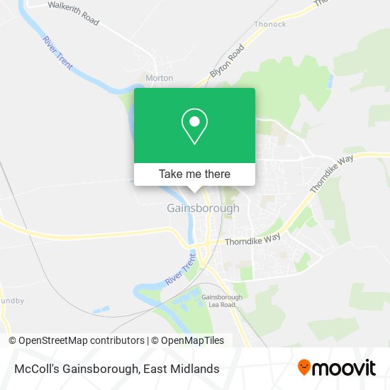 How to get to McColl's Gainsborough in West Lindsey by Train or Bus?