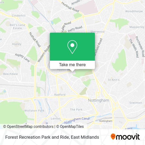 How to get to Forest Recreation Park and Ride in Nottingham by bus