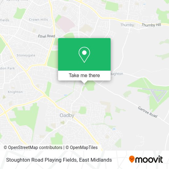 How to get to Stoughton Road Playing Fields in Oadby And Wigston by bus