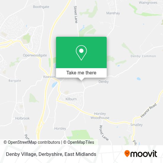 How to get to Denby Village, Derbyshire in Amber Valley by bus?