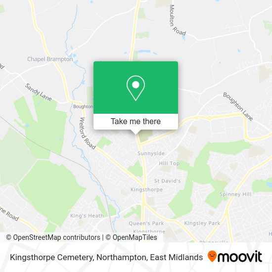 How to get to Kingsthorpe Cemetery, Northampton by bus?
