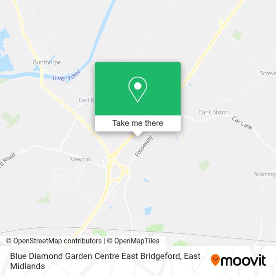 How to get to Blue Diamond Garden Centre East Bridgeford in Rushcliffe