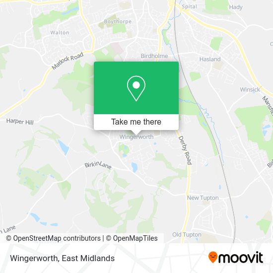 How to get to Wingerworth in North East Derbyshire by Bus?