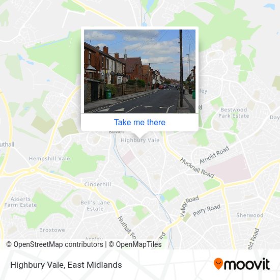 How to get to Highbury Vale in Nottingham by bus, train or light rail?