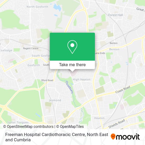 How to get to Freeman Hospital Cardiothoracic Centre in Newcastle Upon