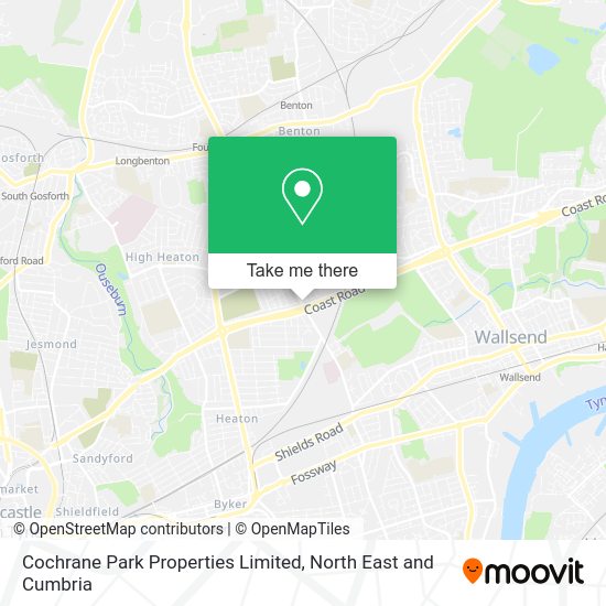How to get to Cochrane Park Properties Limited in Newcastle Upon Tyne