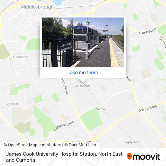 How to get to James Cook University Hospital Station in Middlesbrough