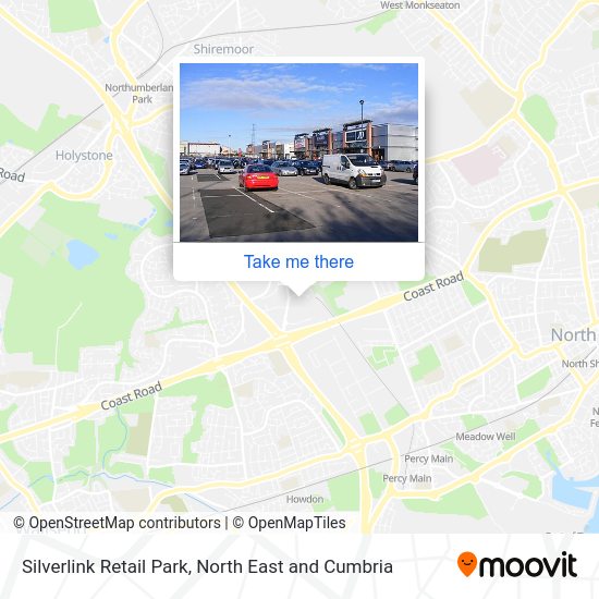 How to get to Silverlink Retail Park in North Tyneside by bus or