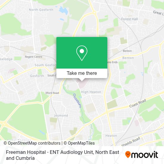 How to get to Freeman Hospital ENT Audiology Unit in Newcastle Upon