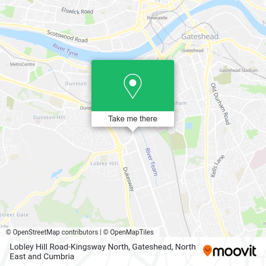 How to get to Lobley Hill RoadKingsway North, Gateshead by bus or