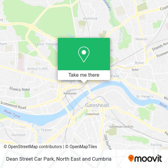 How to get to Dean Street Car Park in Newcastle Upon Tyne by bus or