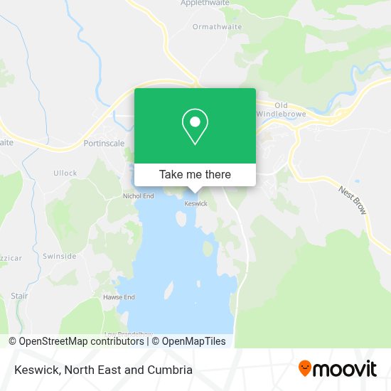 How to get to Keswick in Allerdale by bus or train?