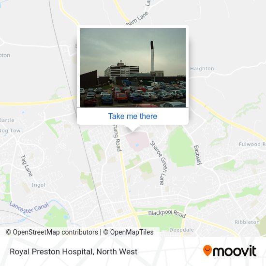 How to get to Royal Preston Hospital by bus or train?