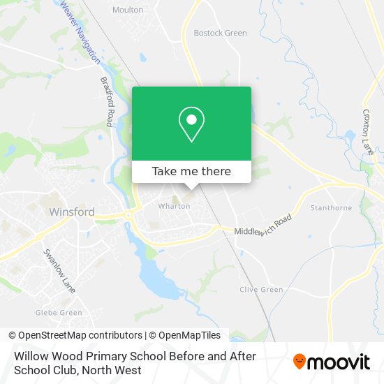 How to get to Willow Wood Primary School Before and After School Club in Winsford by Bus or Train?
