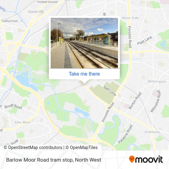 How to get to Barlow Moor Road tram stop in Manchester by Bus or Light