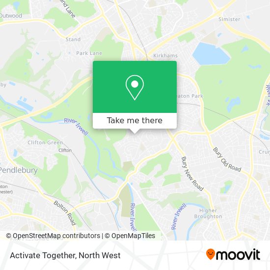 How to get to Activate Together in Prestwich by Bus, Train or Light rail?