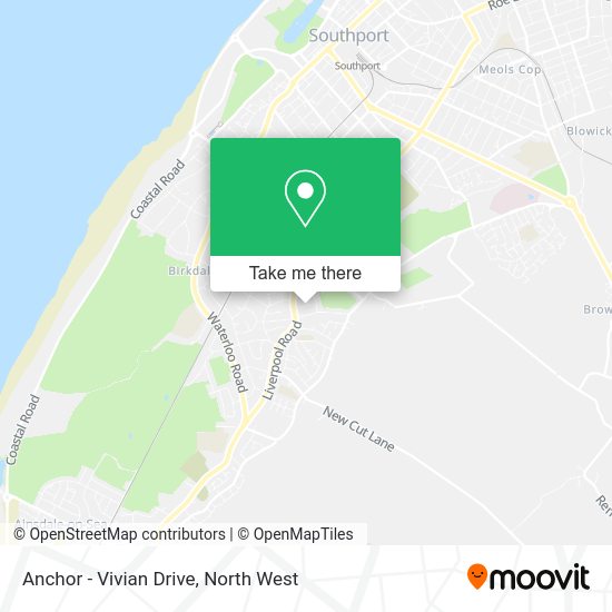 How to get to Anchor Vivian Drive in Southport by bus or train?