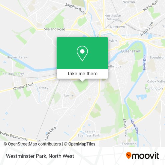 How to get to Westminster Park in Chester by bus or train?