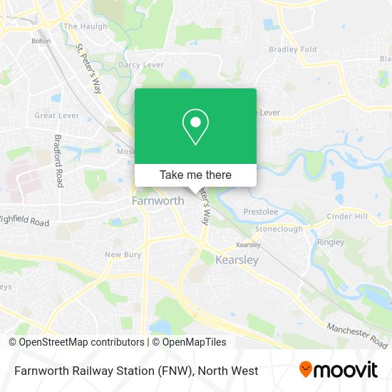 How to get to Farnworth Railway Station (FNW) by bus or train?