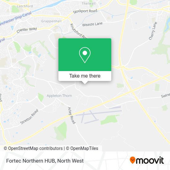 How to get to Fortec Northern HUB in Warrington by bus or train?