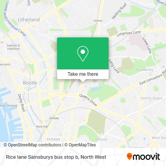 How to get to Rice lane Sainsburys bus stop b in Walton by bus or train?