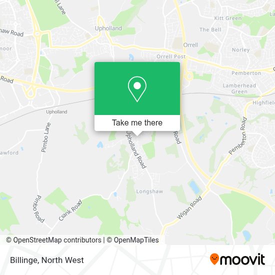 How to get to Billinge in Wigan by bus or train?