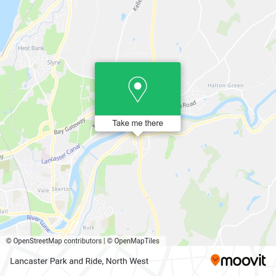 How to get to Lancaster Park and Ride in Halton (Lancs) by train or bus?