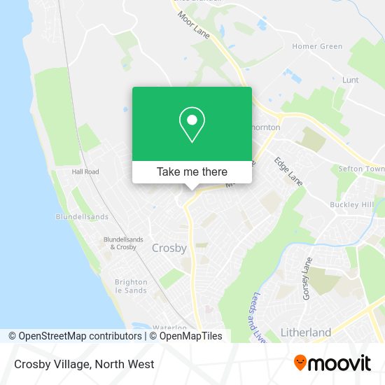 How to get to Crosby Village by bus or train?